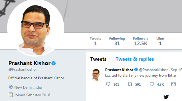 Prashant Kishor on Twitter