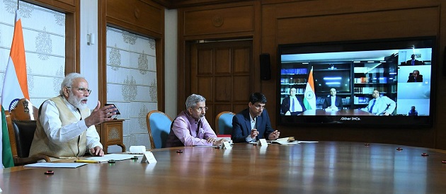 A visibly worried Prime Minister interacting with officials, while taking stalk of the situations arising out of coronavirus outbreak.