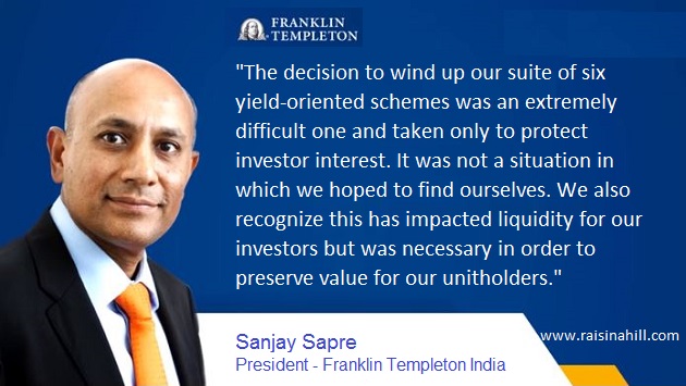 RBI has announced Rs.50,000 crore of special liquidity facility for mutual funds. The move follows Franklin Templeton’s decision to wind up six of its debt funds.